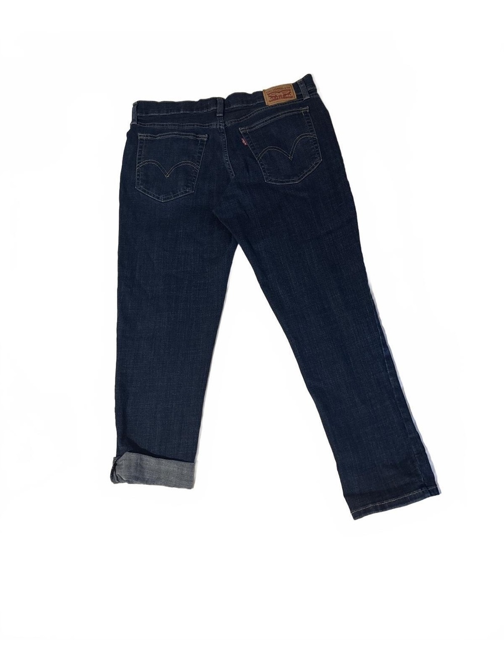Levi's Womens Boyfriend Jeans Size 30 Medium Wash Blue Stretch Denim Slouchy EUC